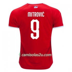 Camisolas de Futebol Sérvia Mitrovic 9 Equipamento Principal Copa do Mundo 2018 Manga Curta